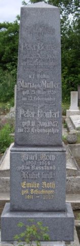 Bonfert Peter 1845-1906 Mueller Maria 1851-1926 Grabstein